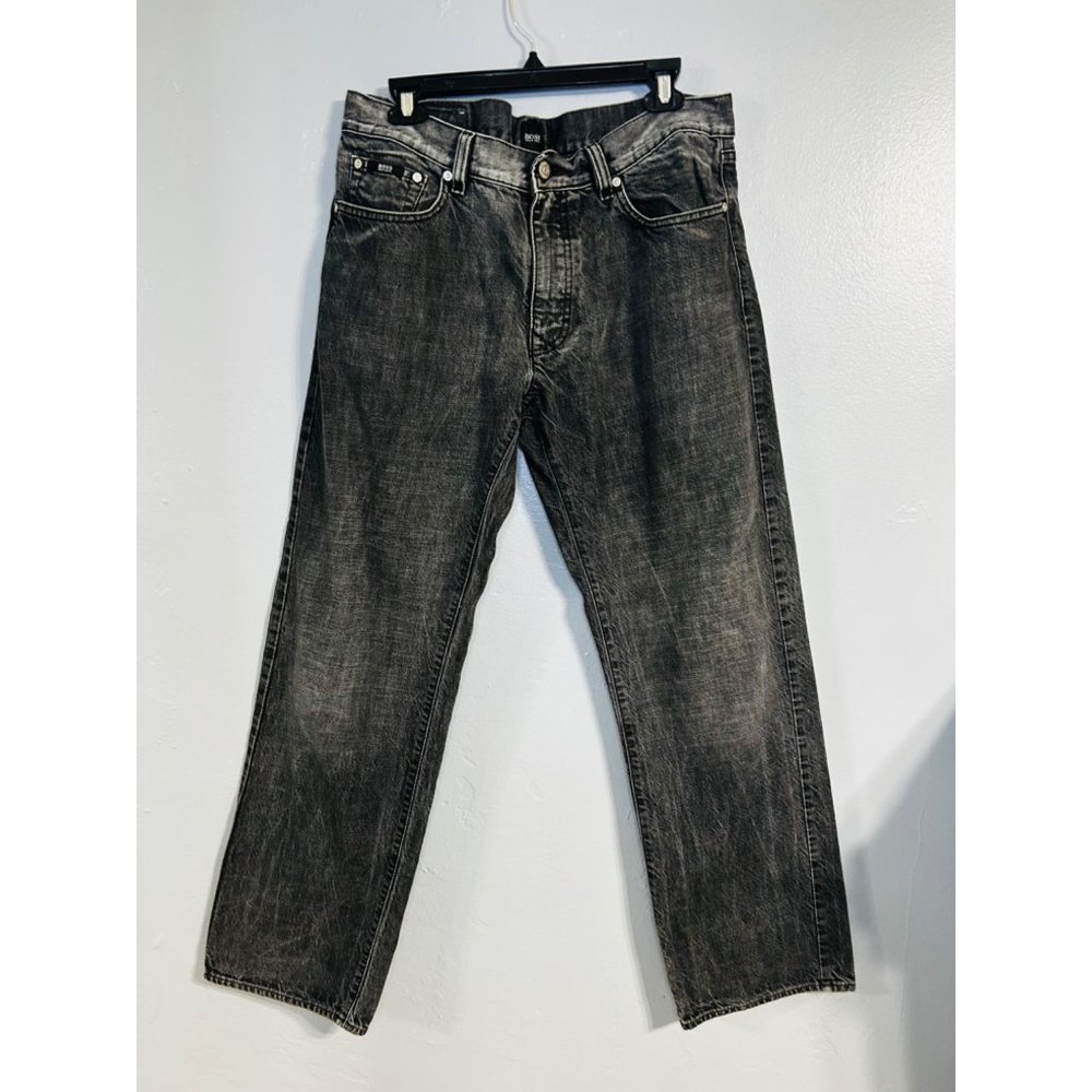 BOSS HUGO BOSS Men’s Black Denim Jeans Texas 36 X 32